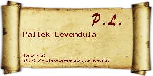 Pallek Levendula névjegykártya
